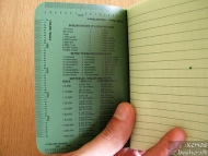 Rite in the Rain Memo book - Полезна информация на гърба на предната корица